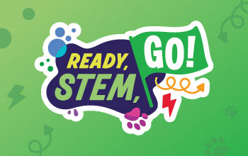 The logo for our Ready, STEM, Go! after-school program.